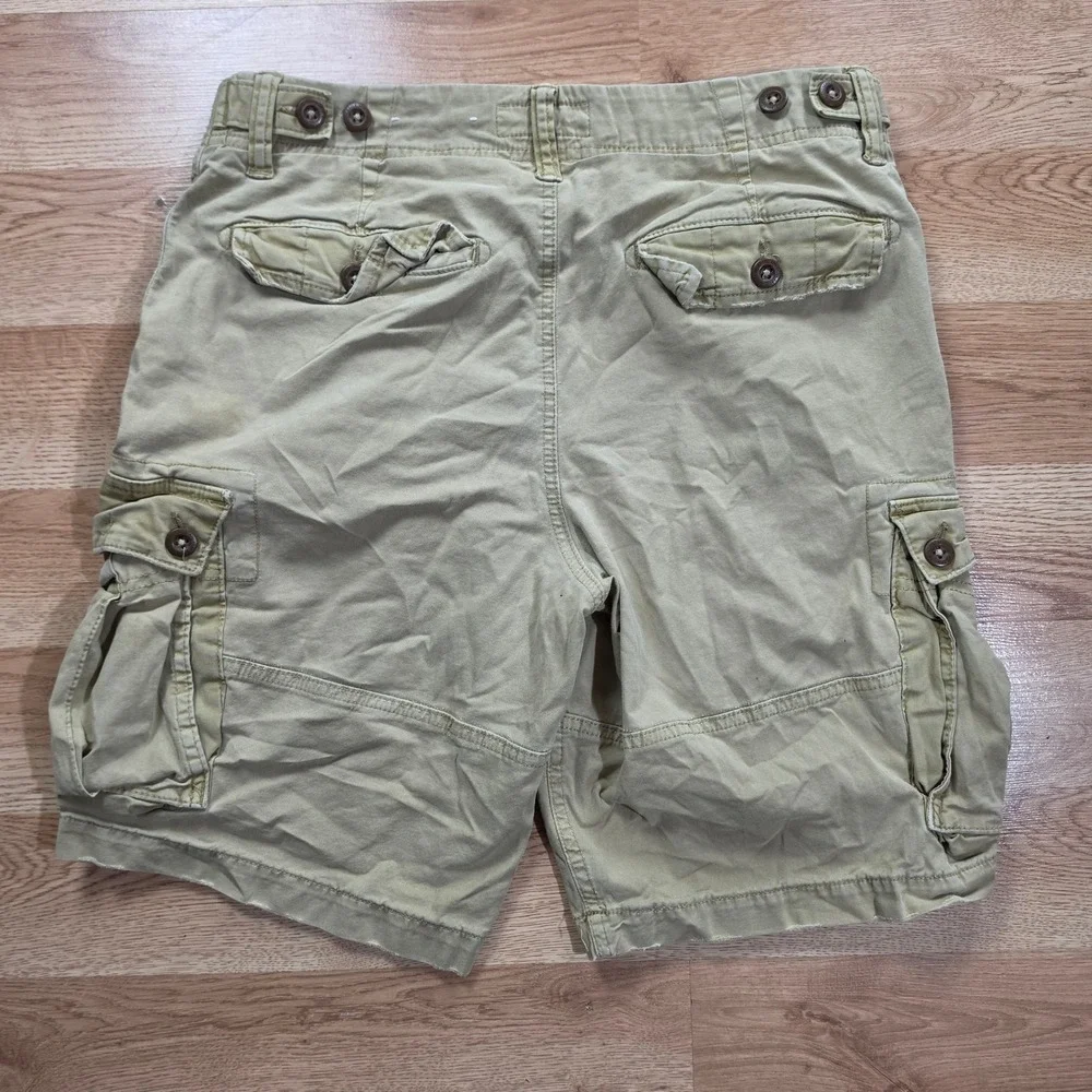 American Eagle Cargo Shorts Mens 32 Classic Next Level Flex Khaki Tan Y2k